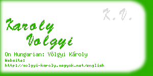 karoly volgyi business card