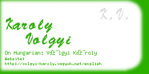 karoly volgyi business card